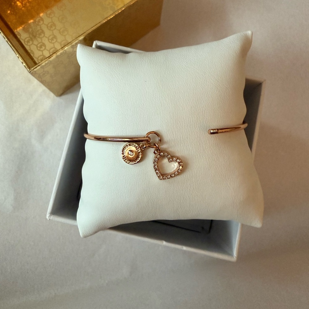 Michael Kors Gold Heart Charm Bracelet